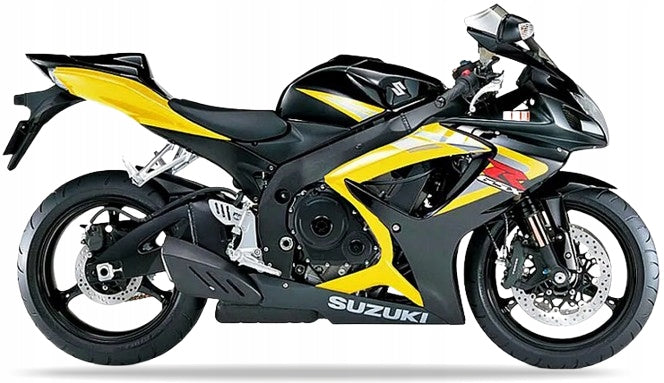 NAKLEJKI NA MOTOCYKL JUULA DO SUZUKI GSXR 750 2006 CZARNY 019 ŻÓŁTY YEC
