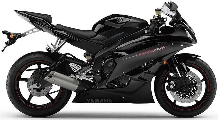 NAKLEJKI NA MOTOCYKL JUULA DO YAMAHA YZF R6 2006 CZARNY MAT RJ11