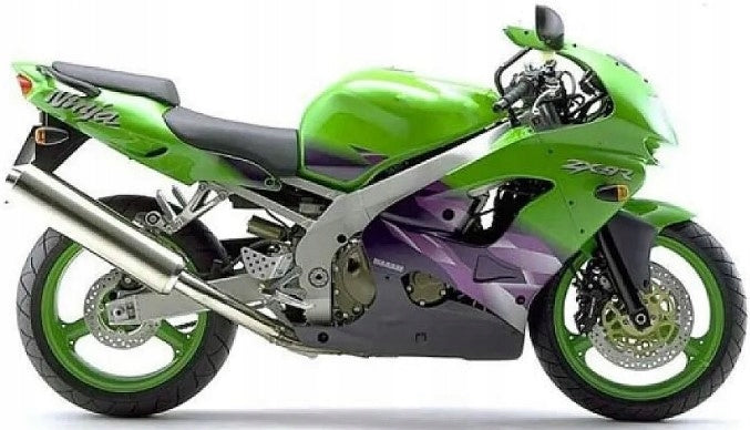 NAKLEJKI NA MOTOCYKL JUULA DO KAWASAKI ZX 9R 1999 ZIELONY 7F