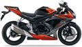 NAKLEJKI NA MOTOCYKL JUULA DO SUZUKI GSXR 750 2008 POMARAŃCZOWY YME CZARNY 019