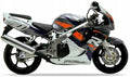 Naklejki na motocykl Honda Cbr 900 Rr 1996 Szaro-Pomarańczowy - Juula