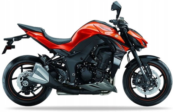 NAKLEJKI NA MOTOCYKL JUULA DO KAWASAKI Z 1000 2017 POMARAŃCZOWY HEBANOWY