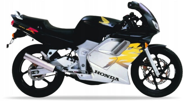NAKLEJKI NA MOTOCYKL JUULA DO HONDA NSR 125 1999-2000 CZARNY SREBRNY