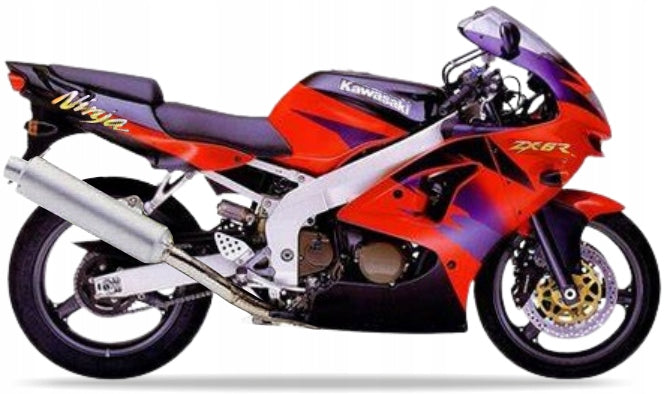 NAKLEJKI NA MOTOCYKL JUULA DO KAWASAKI ZX 6R 1998 CZERWONY H1