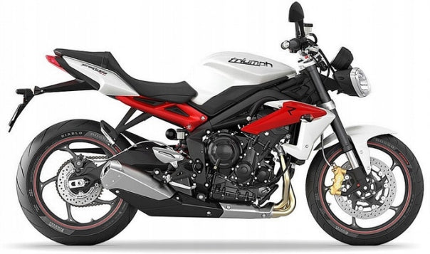 NAKLEJKI NA MOTOCYKL JUULA DO TRIUMPH STREET TRIPLE 675 R 2013-2016 CRYSTAL BIAŁY