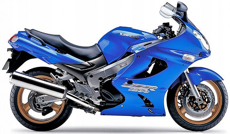 NAKLEJKI NA MOTOCYKL JUULA DO KAWASAKI ZZR 1200 2003-2004 NIEBIESKI 235