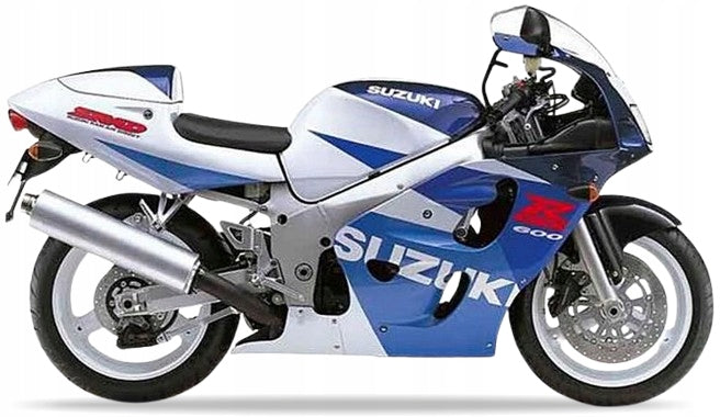 NAKLEJKI JUULA DO SUZUKI GSXR 600 1998 BIAŁY 0JW NIEBIESKI 1LF