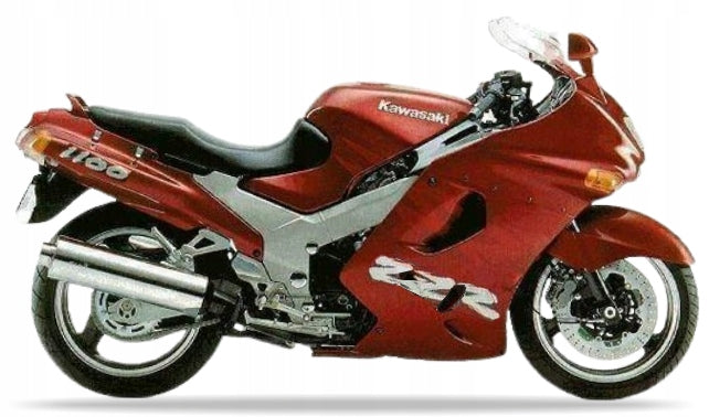 Autocollants JUULA pour moto Kawasaki ZZR 1100 1995 rouge H3 