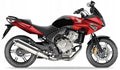 Naklejki na motocykl Honda Cbf 600 S 2010-2013 Czerwono-Czarny R320 - Juula