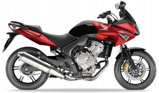 Naklejki na motocykl Honda Cbf 600 S 2010-2013 Czerwono-Czarny R320 - Juula