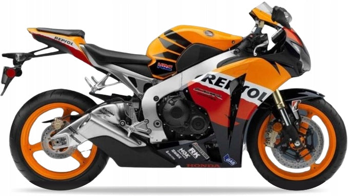 Naklejki na motocykl Honda Cbr 1000 Rr 2008-2009 Repsol Usa Pomarańcz Niebiesk - Juula