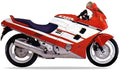 Naklejki na motocykl Honda Cbr 1000 F 1989-1990 Czerwony R109A - Juula