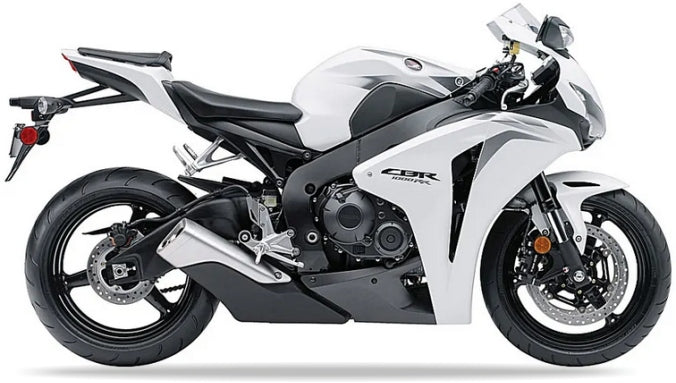 Autocollants JUUL pour moto Honda CBR 1000 RR 2009 USA Blanc NHA66 