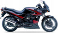 NAKLEJKI NA MOTOCYKL JUULA DO KAWASAKI GPZ 500 S 1998-2001 CZARNO-CZERWONY H8