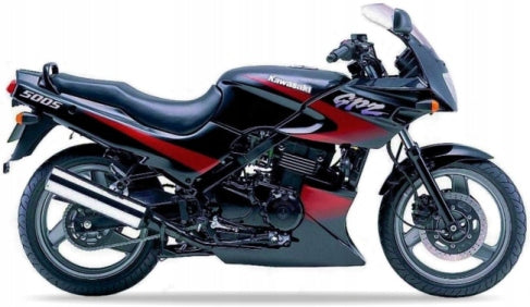 NAKLEJKI NA MOTOCYKL JUULA DO KAWASAKI GPZ 500 S 1998-2001 CZARNO-CZERWONY H8