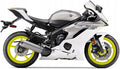 NAKLEJKI NA MOTOCYKL JUULA DO YAMAHA YZF R6 2017 SREBRNY BIAŁY 2 RJ27