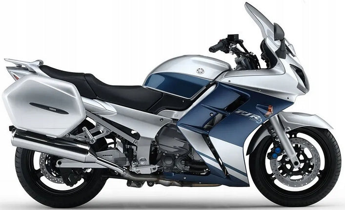 Autocollants JUUL pour moto Yamaha FJR 1300 2005, argent et bleu foncé 
