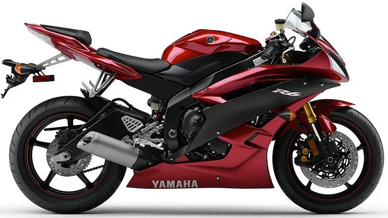 NAKLEJKI NA MOTOCYKL JUULA DO YAMAHA YZF R6 2007 CIEMNY CZERWONY RJ11