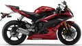 NAKLEJKI NA MOTOCYKL JUULA DO YAMAHA YZF R6 2007 CIEMNY CZERWONY RJ11