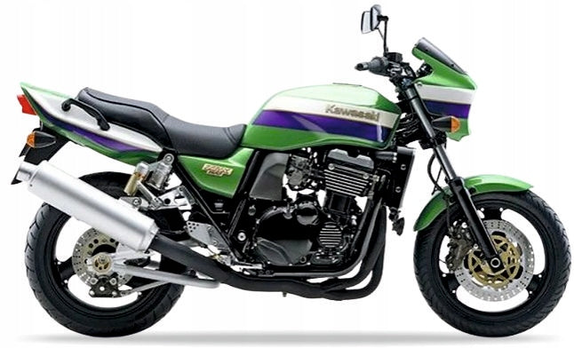 NAKLEJKI NA MOTOCYKL JUULA DO KAWASAKI ZRX 1100 199-2000 LIMONKA ZIELONY PURPUROWY