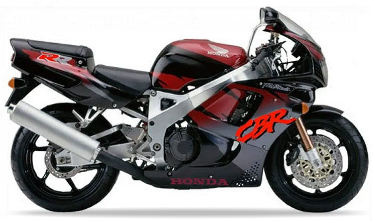 Naklejki na motocykl Honda Cbr 900 Rr 1994-1995 Czarno-Czerwony Nh343K - Juula