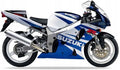 NAKLEJKI NA MOTOCYKL JUULA DO SUZUKI GSXR 750 2002 NIEBIESKI 1LF BIAŁY OJW