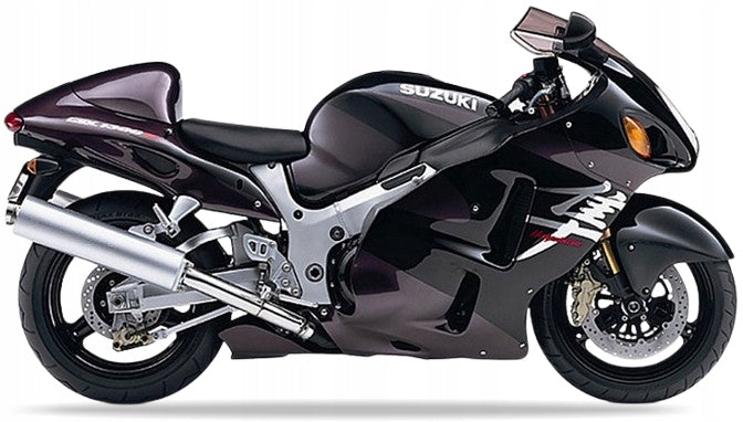 NAKLEJKI NA MOTOCYKL JUULA DO SUZUKI GSX 1300 R HAYABUSA 2004 NY4 PURPUROWY YAT CZARNY