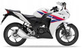 Naklejki na motocykl Honda Cbr 125 R 2012 Biały Nh196 - Juula