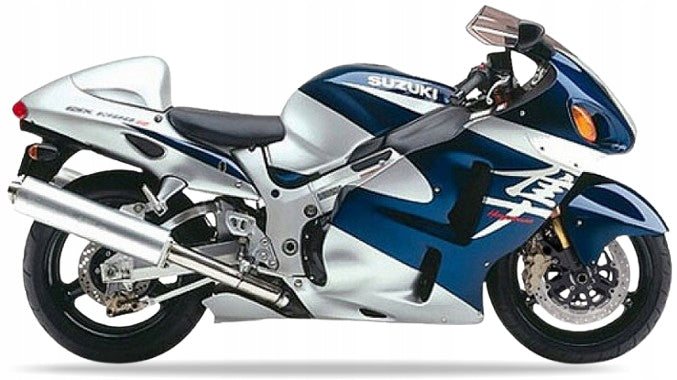 NAKLEJKI NA MOTOCYKL JUULA DO SUZUKI GSX 1300 R HAYABUSA 2003 CN5 NIEBIESKI 1LF SREBRNY