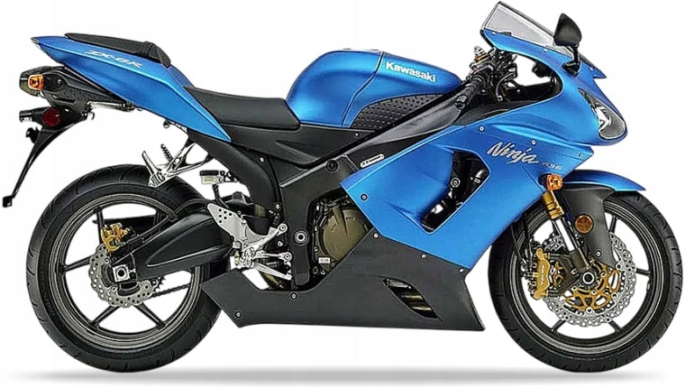 NAKLEJKI NA MOTOCYKL JUULA DO KAWASAKI ZX 6R 2005-2006 NIEBIESKI 10E