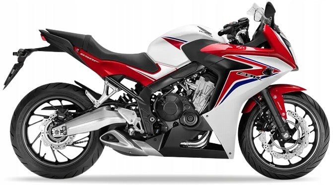 Naklejki na motocykl Honda Cbr 650 F 2014-2015 Biały Nha96K Tricolor - Juula