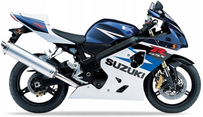 NAKLEJKI NA MOTOCYKL JUULA DO SUZUKI GSXR 750 2004 NIEBIESKI YBA BIAŁY YBD