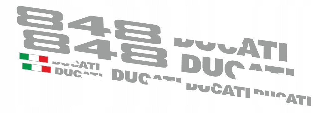 NAKLEJKI DUCATI 848 2007 2008 CZERWONY