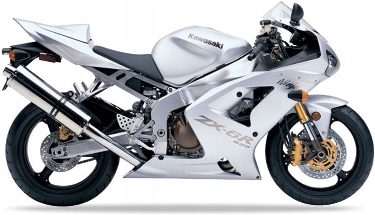 NAKLEJKI NA MOTOCYKL JUULA DO KAWASAKI ZX 6R 2004 SREBRNY 474