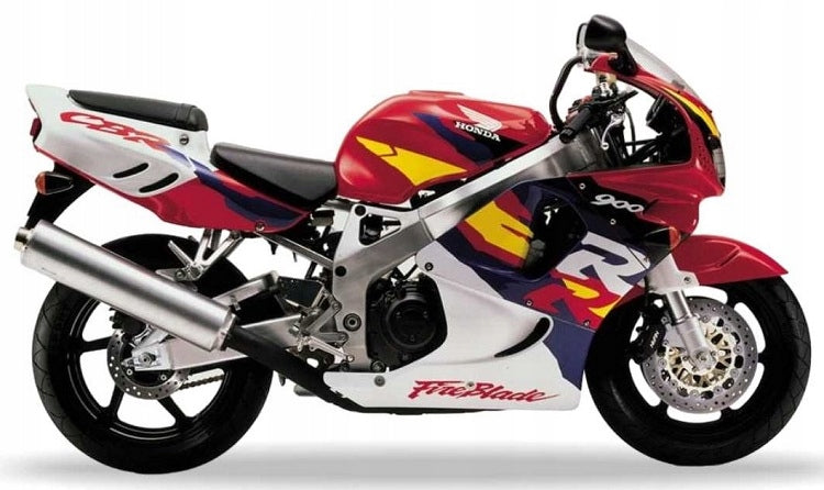 Naklejki na motocykl Honda Cbr 900 Rr 1997 Czerwono-Biały R127A - Juula