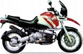 NAKLEJKI JUULA NA MOTOCYKL DO BMW R 1100 GS 1998-2001 SREBRNO-CZERWONY