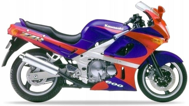 NAKLEJKI JUULA NA MOTOCYKL DO KAWASAKI ZZR 600 1993 NIEBIESKI FIOLET RÓŻOWY