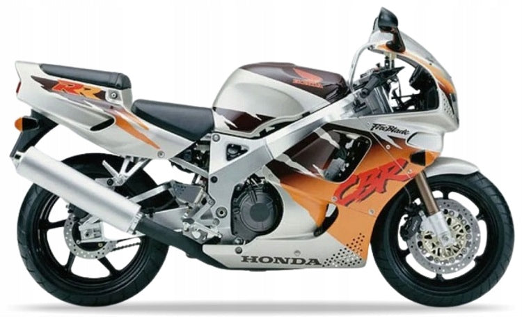 Naklejki na motocykl Honda Cbr 900 Rr 1994-1995 Srebrno-Pomarańczowy Yr125K - Juula