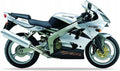 NAKLEJKI NA MOTOCYKL JUULA DO KAWASAKI ZX 6R 2002 SREBRNY F2