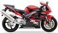 Naklejki na motocykl Honda Cbr 954 Rr 2002-2003 Usa Czerwono-Czarny R258 - Juula
