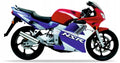 Naklejki na motocykl Honda Nsr 125 2001-2002 Czerwony Niebieski - Juula