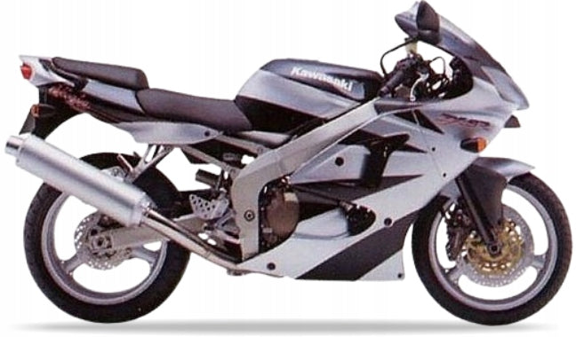 NAKLEJKI NA MOTOCYKL JUULA DO KAWASAKI ZX 6R 2000 SREBRNY F2
