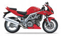 NAKLEJKI JUULA SUZUKI SV 1000 S 2004-2007 CZERWONY YU7