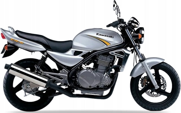 NAKLEJKI JUULA NA MOTOCYKL DO KAWASAKI ER 5 2003-2004 SREBRNY TYP 2 474