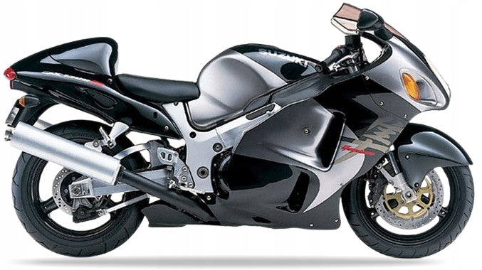 NAKLEJKI NA MOTOCYKL JUULA DO SUZUKI GSX 1300 R HAYABUSA 2001 FH5 CZARNY 33J SREBRNY