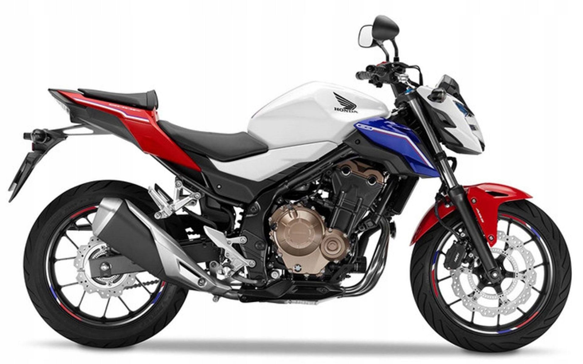 Naklejki na motocykl Honda Cb 500 F 2016-2018 Biało-Niebiesko-Czerwony - Juula