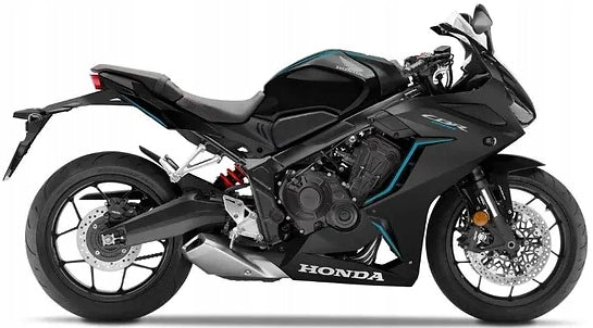 Naklejki na motocykl Honda Cbr 650 R 2023 Czarny Matt Nh436 Niebieski - Juula