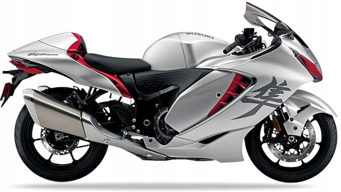 NAKLEJKI NA MOTOCYKL JUULA DO SUZUKI GSX 1300 R HAYABUSA 2022 B5M SREBRNY CZERWONY