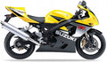 NAKLEJKI NA MOTOCYKL JUULA DO SUZUKI GSXR 750 2005 ŻÓŁTY YEC CZARNY 019