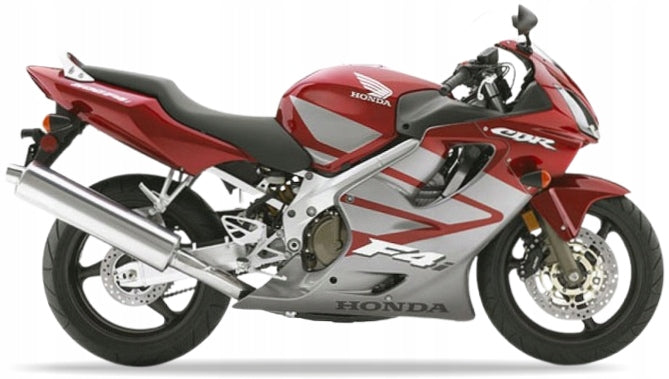 Naklejki na motocykl Honda Cbr 600 F4 2001-2006 Czerwony R101 Srebrny - Juula